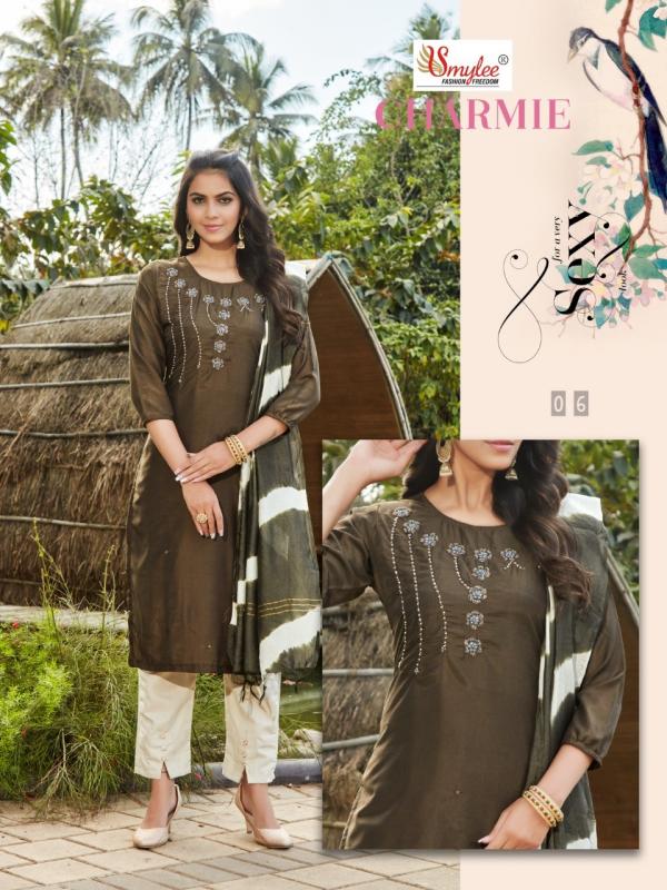 Smylee Charmie Designer Silk Festive Wear Readymade Salwar 